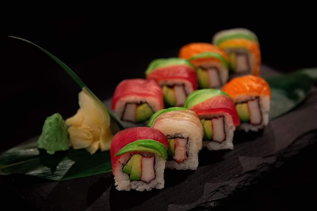 Sushi served at Aozora