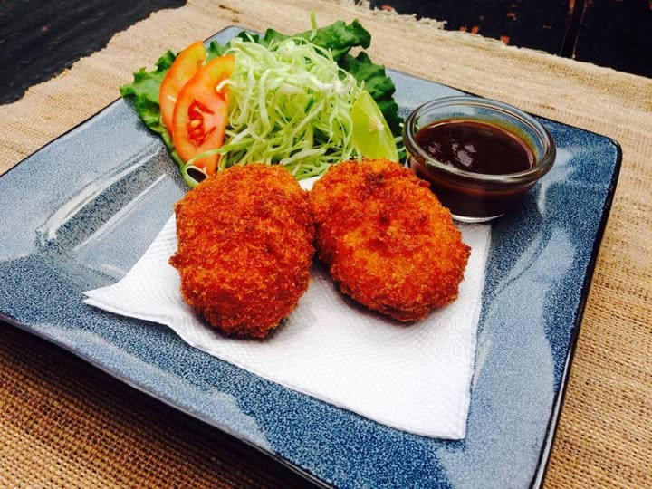 Potato croquette served at Aozora